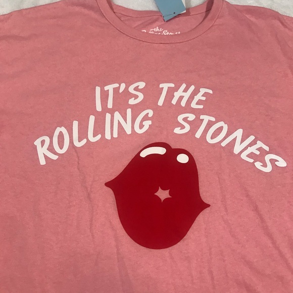 NEW ROLLING STONES KISS LIPS PINK SHIRT LOGO BAND - Picture 4 of 16